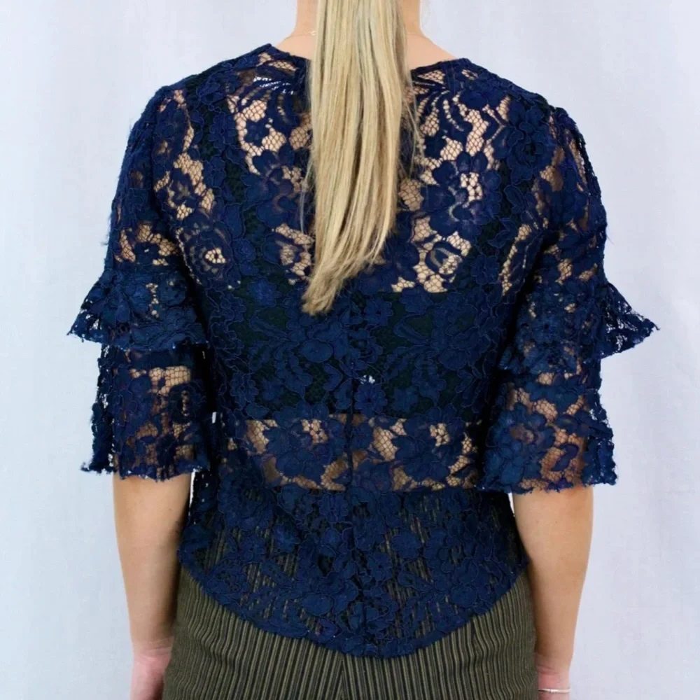 Reformation’Marie’ Ruffle-Tiered Bell Sleeve - Picture 3 of 10